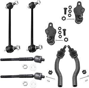 Detroit Axle - Front 8pc Suspension Kit for 2007-2011 Toyota Camry, Stabilizer Sway Bars Outer Inner Tie Rod Ends Lower Ball Joints 2008 2009 2010 Replacement