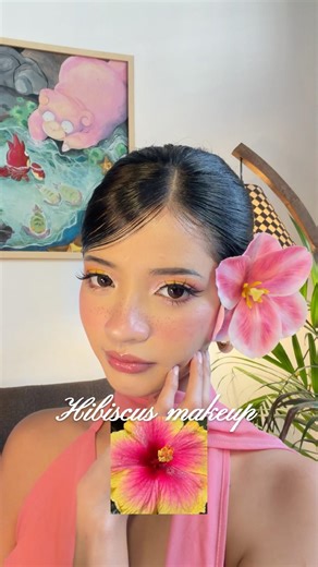 Hibiscus makeup tutorial 🌺🤍