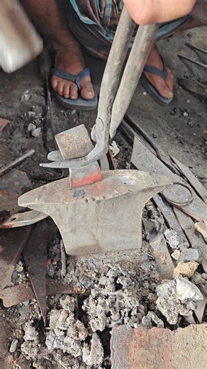 Hot Iron Forging Process Satisfying Metal Work 🔥 #shorts #camping #viral