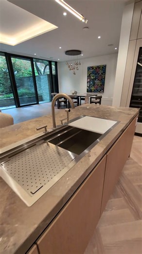 Luxury Marble Kitchen Island & Hood Installation | Custom Stone Backsplash | Toronto & GTA