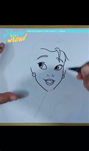 Kurzanleitung in einer Minute Disney Prinzessinnen zeichnen lernen