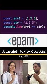 Javascript output based Interview question - Part 257 #javascriptinterview #javascript