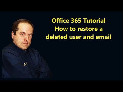 Microsoft 365 Tutorial How to restore a deleted user and email