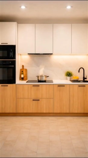 Modern Kitchen That Actually Feels Warm#homedesign #renovation