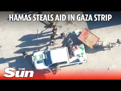 IDF releases footage of Hamas beating civilians and stealing aid in Gaza Strip