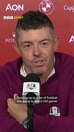 866K views · 8.2K reactions | "I dreamt of playing at Old Trafford and having those songs sung about me." 朗 It's fair to say Rory McIlroy is enjoying the football-style chants  | BBC Sport | Facebook