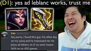 This guy smurfs every game with AD Leblanc in Diamond 1 EUW.. so I tried his build | Pants are Dragon