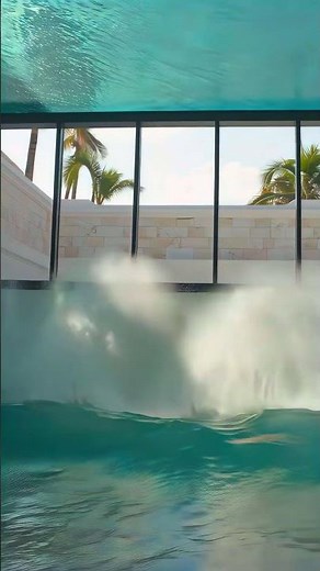 relaxing underwater view in a luxury pool