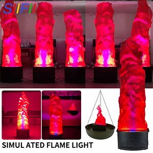 [Hot Item] Big Silk Fire Flame Effect LED Light Red Flame Fire Lamp Halloween Holiday Silk Flame Light