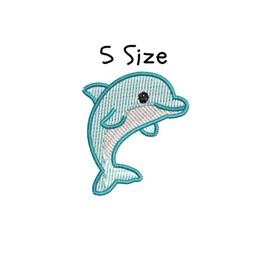 Cute Dolphin Machine Embroidery Design, 5 Sizes (instant Download) - Etsy