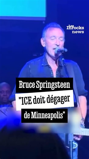 Les Inrockuptibles on Instagram: "Bruce Springsteen s’insurge contre l’ICE ! "The Boss" a dédié ce week-end son titre "The Promised Land" à Renée Good, avant de s’en prendre à la police de l’immigration américaine et de lancer : "L’ICE doit dégager de Minneapolis." Déjà, le 17 janvier dernier, lors d’un concert au Count Basie Theater, dans le New Jersey, Bruce Springsteen rappelait que "personne n’est au-dessus de la loi", et encore moins "ces agents masqués, armés jusqu’aux dents, qui envahisse