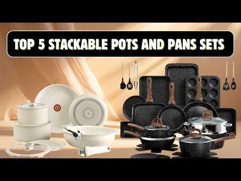 Top 5 Stackable Pots & Pans Sets 2026 🔥 Best Space Saving Cookware You Must Buy!