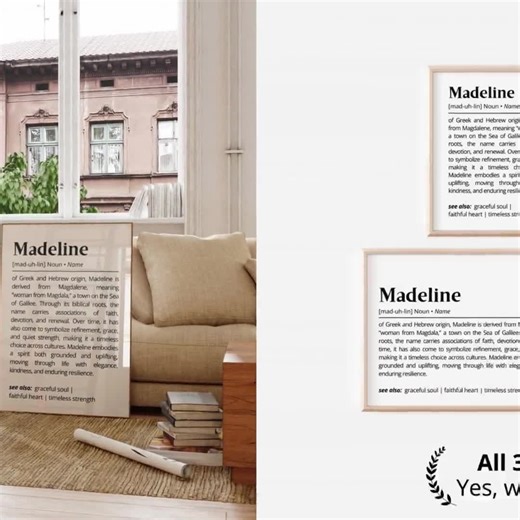 Madeline Name Meaning Print | Personalized Gift | Nursery Wall Art | Instant Digital Download