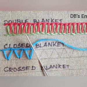 Closed Blanket Stitch - Hand Embroidery for beginners | DB's Embroidery