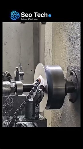 A metal spinning process on a CNC machine