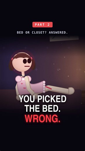 You picked the bed. 😳 The scar was on the wrong knee… and now Mom is at the door. Do you open it? OPEN or DON'T 👇 #horrortok #scarystories #creepy #storytime #babysitting