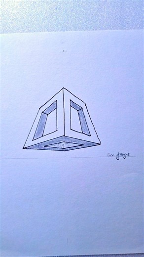 3 Point Perspective Drawing #shorts