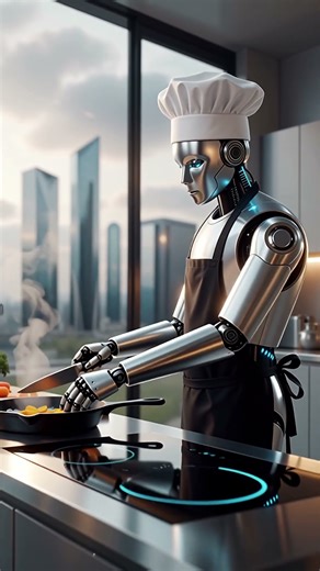 AI Robot Chef in Action 🤖🍳 | Ultra-Realistic Cinematic Cooking