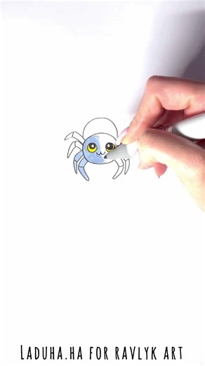 🕷️ ✏️ How to Draw Tiny Spider 🌿 Easy Drawing with Markers ✍ #shorts #drawing #RavlykArt