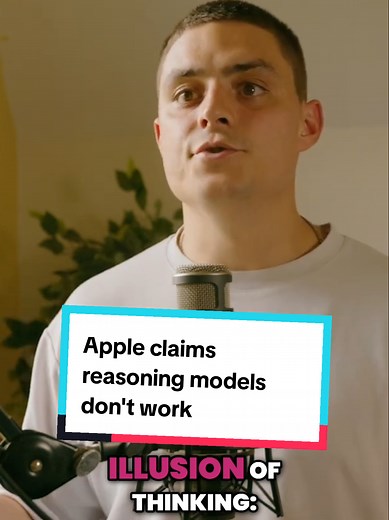 Apple AI research paper An embarrassing mistake from a company that's falling behind or a gut punch for LLMs? The Illusion of Thinking Can large language models reason? And does it even matter? (Find the full episode of In The Loop wherever you get your podcasts) #Apple #AIresearch #AInews