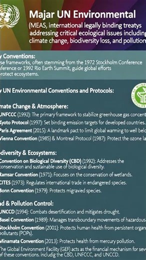 UN COVENTIONS AND PROCOLS TO PROTECT ENVIRONMENT AND ADDRESS CLIMATE CHANGE AND GLOBAL WARMING.