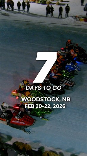 7 Days until Friday Night Thunder at MSCR 2026. Watch the top classes battle it out for BIG MONEY on Friday Feb 20th. Tickets available at the gate or online. 🏁 MSCR 2026 - Maritime Snowmobile Championship Racing 📅 Feb 20–22, 2026 📍 Woodstock, New Brunswick 🇨🇦 📺 mscr.ca/livestream ⬇️ Event info, tickets, 50/50, livestream & more MSCR.ca | Maritime Snowmobile Championship Racing