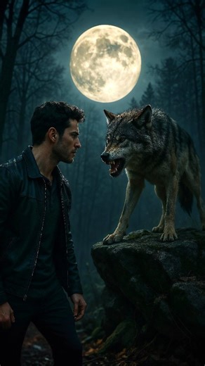 @epic_kor_ai on Instagram: "AI Human–Wolf Hybrid Transformation 🌙🐺✨ What if a man smoothly transformed into a powerful wolf hybrid under the moonlight? 🌌🌲 In this cinematic AI effect, a human figure gradually changes — muscles grow stronger, fur appears, and glowing eyes shine through the misty night forest. The moonlight highlights every detail, making the transformation look magical and epic. The result is a stunning human–wolf hybrid full of energy, mystery, and cinematic power. Watch thi