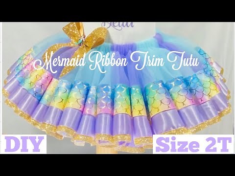 Easy Ribbon Trim Tutu/ 2T Mermaid Tutu