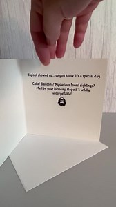 Bigfoot Birthday Card: Sasquatch in the Woods - Etsy