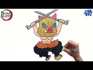 Demon Slayer Inosuke Drawing || How to draw Inosuke from Demon Slayer Step by Step