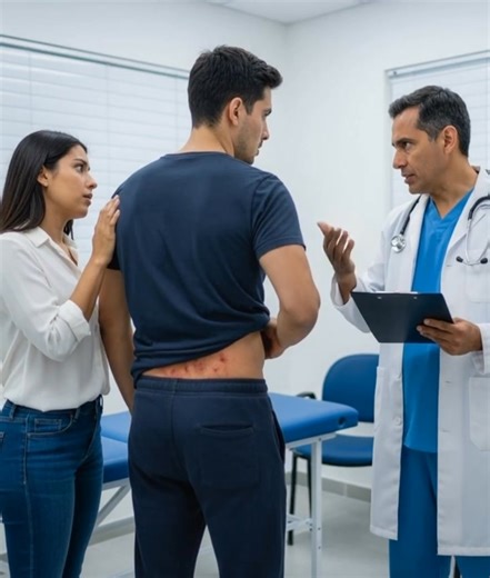 Descubrí 30 manchas rojas que parecían huevos de insectos en la espalda de mi esposo. Lo llevé de inmediato a la sala de emergencias, pero el médico dijo enseguida: “Llamen a la policía.” Mi esposo, David, y yo llevamos ocho años de casados. No pasamos mucho tiempo juntos, pero nuestra pequeña casa en Tennessee siempre está llena de risas y calidez. David es una persona tranquila — el tipo de hombre que llega del trabajo, abraza a su hija, me besa en la frente y nunca se queja de nada. Sin embar