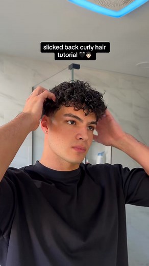 slicked back tutorial 🖤 #hairstyles #hairtutorial #menshairstyle