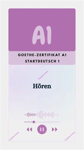Goethe A1 Listening Exam