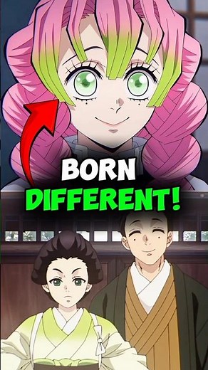 Why Mitsuri has Pink Hair & Super Strength? | Demon Slayer Explained #demonslayer #mitsuri #shorts
