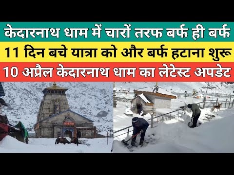Kedarnath dham latest update 2026 | केदारनाथ धाम में चारों तरफ बर्फ ही बर्फ |