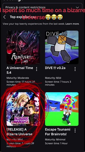 Reducing Screen Time in Roblox Universe