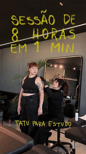 Karina | ⟣ SESSÃO DE 8 HORAS EM 1 MINUTO ⟢ esses dias rolou uma tatu de estudo feita na minha voluntária mais corajosa: @yayacanuto 🤝 fizemos uma... | Instagram