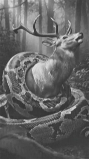 Big python hunting deer🔥🔥