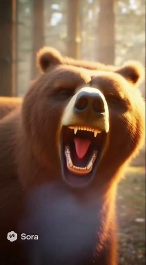 Funny monkey and sleepy angry bear #funny #animals #comedy #cute #animation