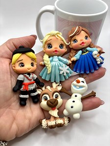 Princess Clay Dolls – Handmade Bow Center, DIY Craft Embellishment, Polymer Clay Charm, Doll for Hair Accessories & Gifts - Etsy