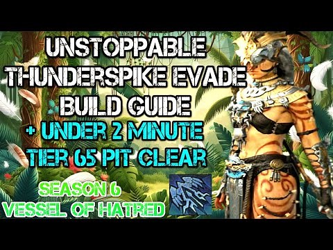 Diablo 4 UNSTOPPABLE ThunderSpike Evade Spiritborn OP Build Guide + 100 Second Pit Tier 65 Clear
