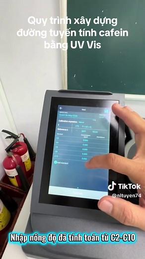 Quy trình xây dựng đường tuyến tính y = ax b bằng máy đo quang UV Vis#thaygiaou30 #khoaduocnttu #nttu #fyp #xuhuong