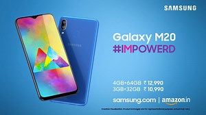 1.8M views · 10K reactions | Meet the new Samsung Galaxy M20 that comes with a 16cm (6.3”) FHD+ Infinity V Display, Ultra Wide Dual Rear Camera, 5000 mAh battery, 3X faster charging and more. Be the first one to get your hands on it. Get Notified on Amazon: https://amzn.to/2H9huZu & Samsung India: https://bit.ly/2SSwjRP Sale starts 5th Feb at 12pm! #IMPOWERD | Samsung | Facebook