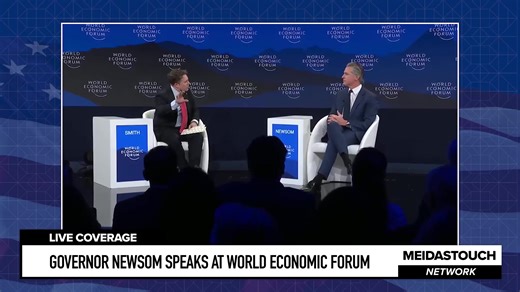 MeidasTouch provides live coverage of California Governor Gavin Newsom’s speech at this year World Economic Forum after Trump banned him for the USA House. | MeidasTouch