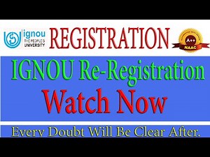 IGNOU Re-Registration January 2025: Step-by-Step Guide to Online Re-Registration #ignou #class