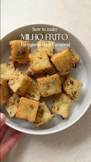 How to Make Portuguese Fried Cornmeal (Milho Frito) #portuguesefood #portugueserecipes