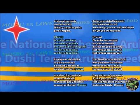 Aruba National Anthem with music, vocal and lyrics Papiamento w/English Translation