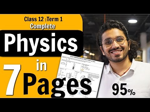 Class 12 Physics in One Day | Revision Notes | Term 1 Board Exam