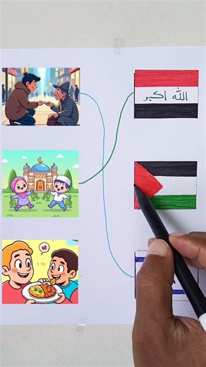 رسمتُ علم دولة عربية 💪 😍 رسمتُ علم فلسطين | الصورة التالية؟ #رسم #art #palestine #flag