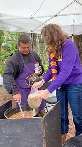 Adding the rice to the pot! Can’t wait for the next LSU tailgate! #cooking #lsu | Anna The Archer